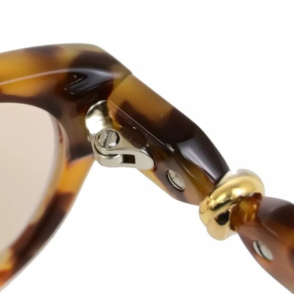 CARTIER Logos Trinity Glasses Eye Wear Plastic Gold Brown France 02YG890 - Picture 7 of 12